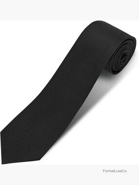 Men's Solid Color Necktie, 3.15 Inch Width, Premium Microfiber, Formal Business